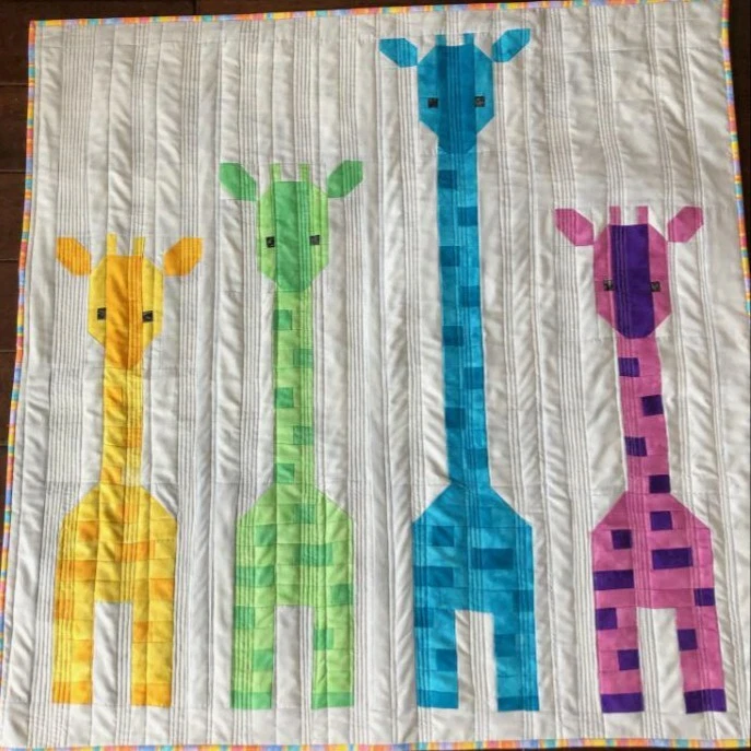Giraffe baby quilt sale