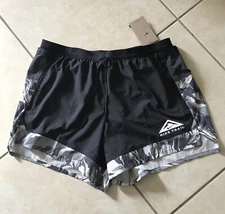 Nike  Flex Stride 5” Trail Running Shorts Men XL DM4652 010 Black Grey Brief-Lnd