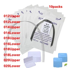 10 X Dental Orthodontic Brackets Mini MBT/Roth /10X Arch Wires /10X Wax