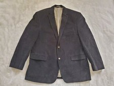 Lauren Ralph Lauren Corduroy Blazer Black Elbow Patch 44 Regular Ribbed