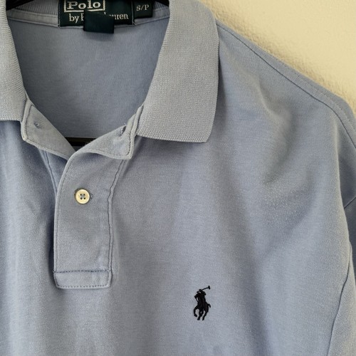 Polo Ralph Lauren Uomo S 100% Cotone Polo Manica - Azzurro Super Morbida - Foto 3 di 8