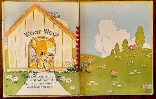 Vintage 1945 Can You Find The Pup? Hardcover - A Saalfield Animated Book - Intact - Bild 20 von 20