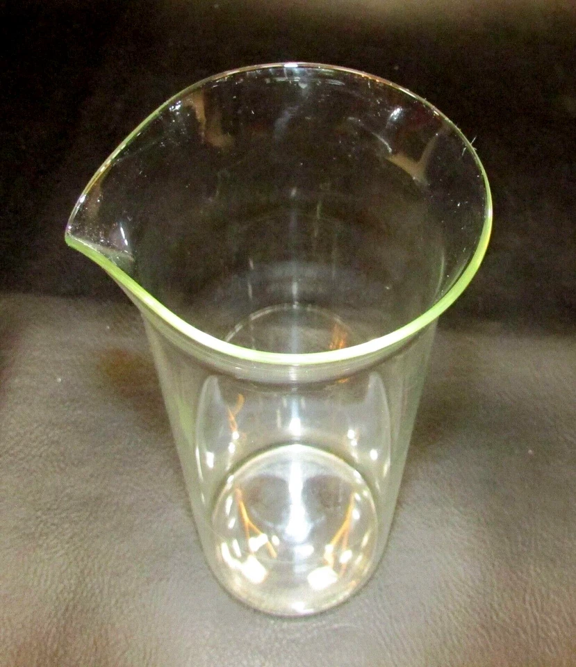 Vintage Bonjour Caffe Froth Clear Glass Stainless Steel Lid Red Red Plastic Knob - Image 2 of 4