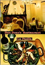 Vintage Postcard Don Juan's Restaurant La Paella