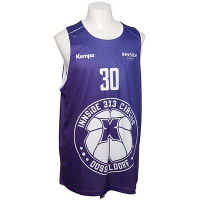Kempa, Basketball Hemd, Größe: XL, Blau/Weiß, Recyceltes Polyester, Print #RUf