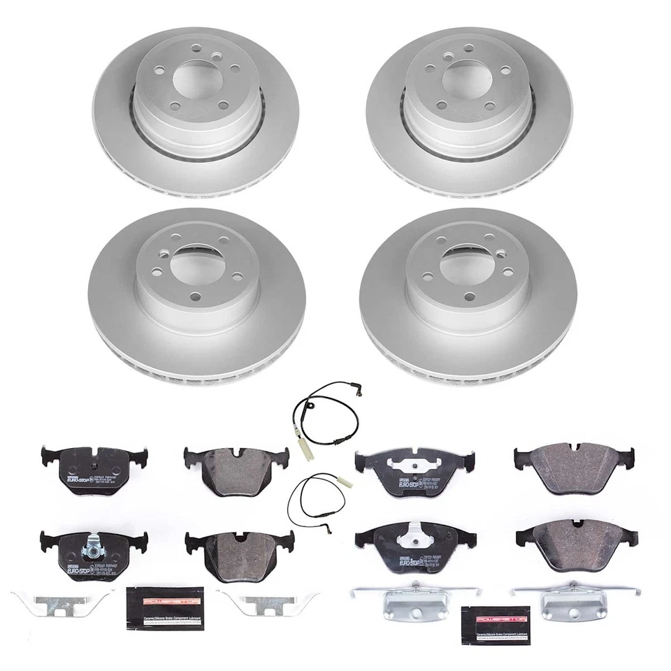 Juego de 4 ruedas delanteras y traseras ESK5637 Powerstop discos de freno y pastillas para Jaguar XF Foto 2 de 4