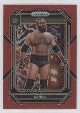 2023 Panini Prizm WWE Red Prizm 133/299 Sanga #117 w5b