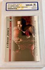 Rookie-year insert card of LeBron James from the 2003–04 Upper Deck set