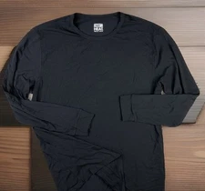32 Degrees Heat Shirt Base Layer Mesh Active Black Long Sleeve Men Sz XL Black