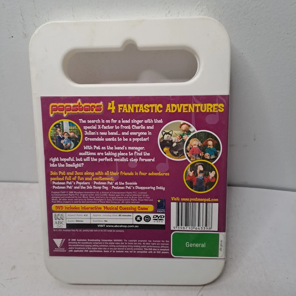 Postman Pat Dvd Popstars Region 4 Vgc (22) - Image 2 of 3
