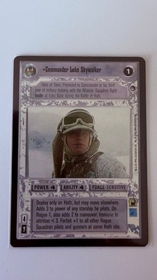 Star Wars CCG Hoth Fehldruck ''Commander Luke Skywalker''