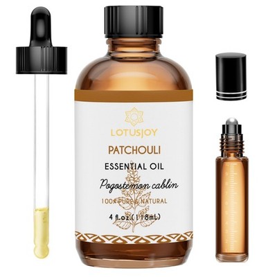 LOTUSJOY Patchouli Essential Oil for Skin Hair Diffuser, 100% Pure Natural Pa...