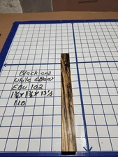 Black and White Ebony  Wood turning  blank  1 3/8 "x 1 3/8  "x  13 1/2 " EBW102