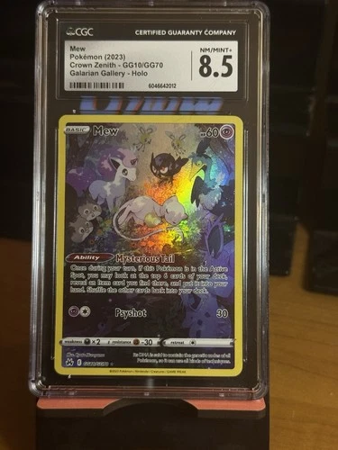 Pokémon TCG Galarian Gallery Mew GG10 Crown Zenith Full Art CGC 8.5