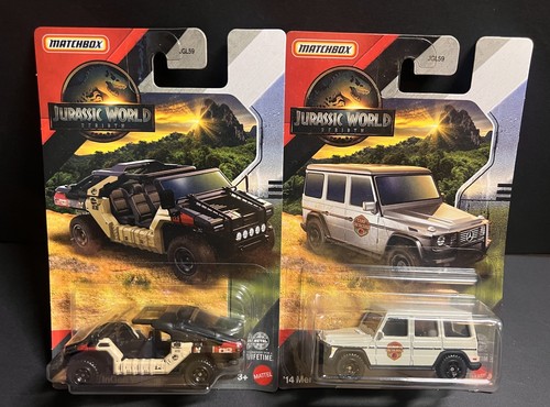 New! 2025 Matchbox Jurassic World Rebirth Lot Of 7- Jeep Explorer Mercedes Etc - Picture 4 of 9