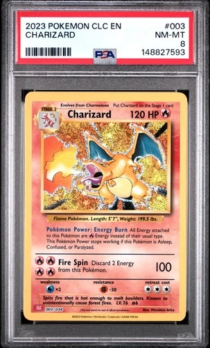 2023 POKEMON CHARIZARD & HO-OH EX DECK #003 CHARIZARD PSA 8