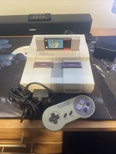 Nintendo SNS-001 Super NES SNES Video Game Console Tested Working Bundle! Mario image