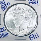 1924 BU UNCIRCULATED SILVER PEACE DOLLAR AUTHENTIC U.S. MINT FREE SHIPPING 5911