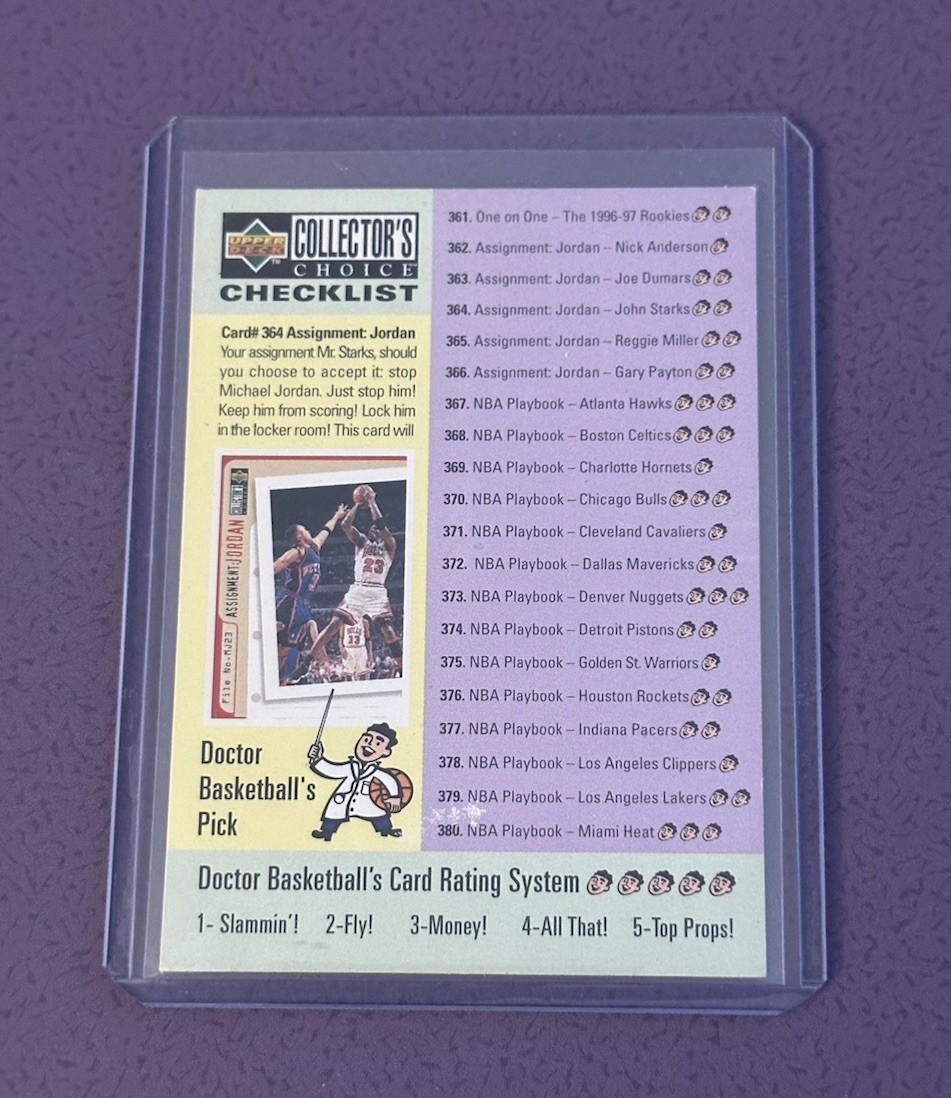 Cqq #400 Michael Jordan 1996/97, Collectors Choice Checklist, Chicago Bulls