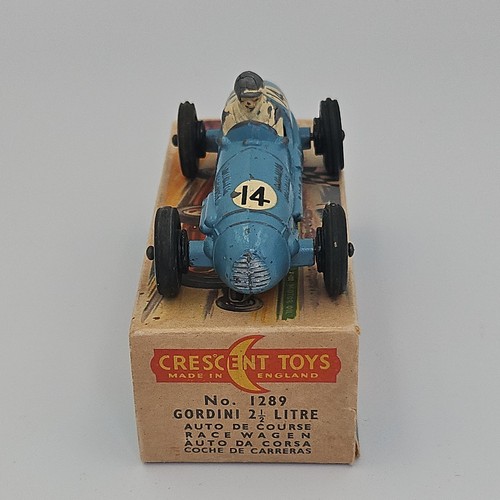 Crescent 1289 Gordini 2.5 Litre GP Racing Car In Blue Good Original Box - Picture 2 of 12