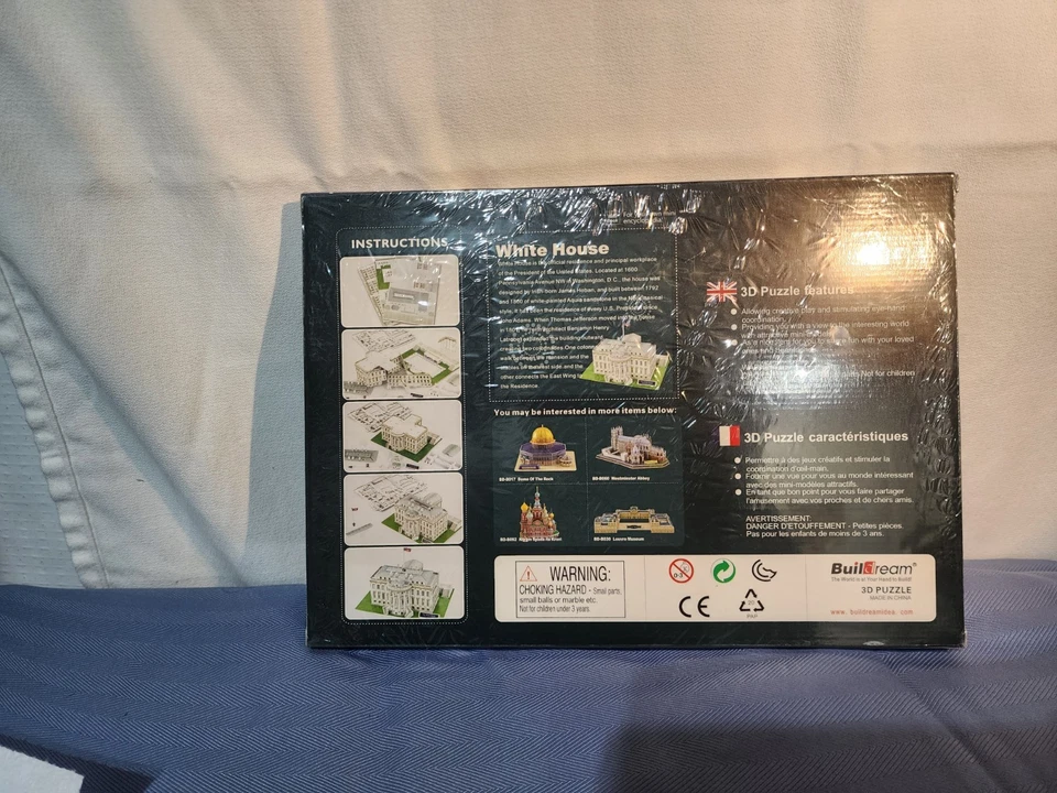 Buildream 3D Puzzle The White House and Big Ben Puzzle Lot NIB Sealed - Image 2 of 4