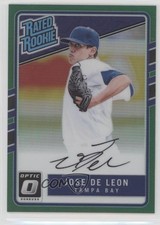 2017 Panini Donruss Optic Green Prizm 1/5 Jose De Leon #RRS-JDL Auto k0w