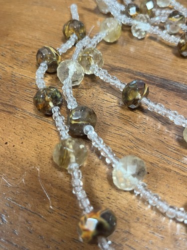 Vintage Style Tiger Stripe Glass Beads  Lot Of 6