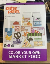 ANTSY PANTS COLOR YOUR OWN MARKET FOOD LIMITLESS PLAY 18 pc. 8 MARKERS