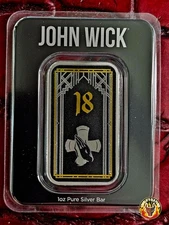 John Wick 1 oz Silver Praying Hands 18 Bar Rules of Engagement Time of the Duel