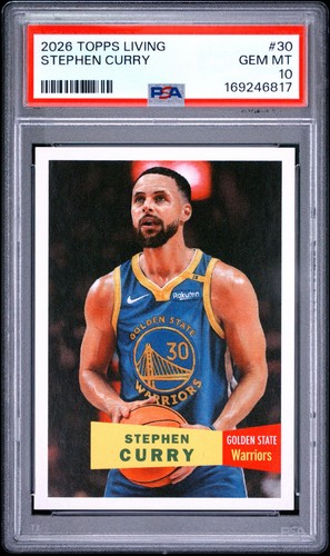 2026 Topps Living #30 Stephen Curry PSA 10 GEM MINT - Golden State Warriors