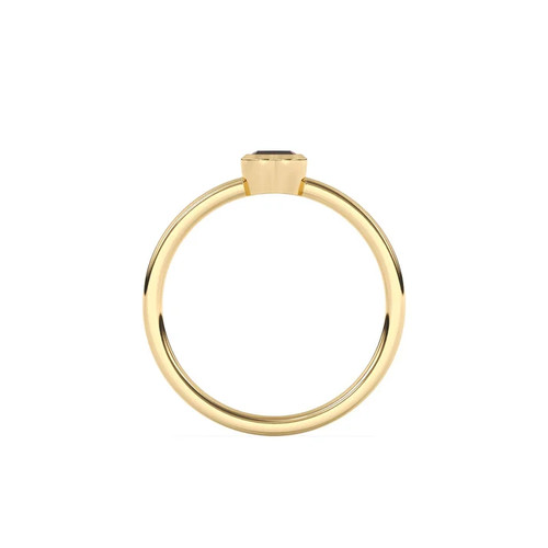 Simulated 0.34CT Heart Cut Red Ruby Women Birthday Ring In Solid 10K Yellow Gold - Picture 3 of 6