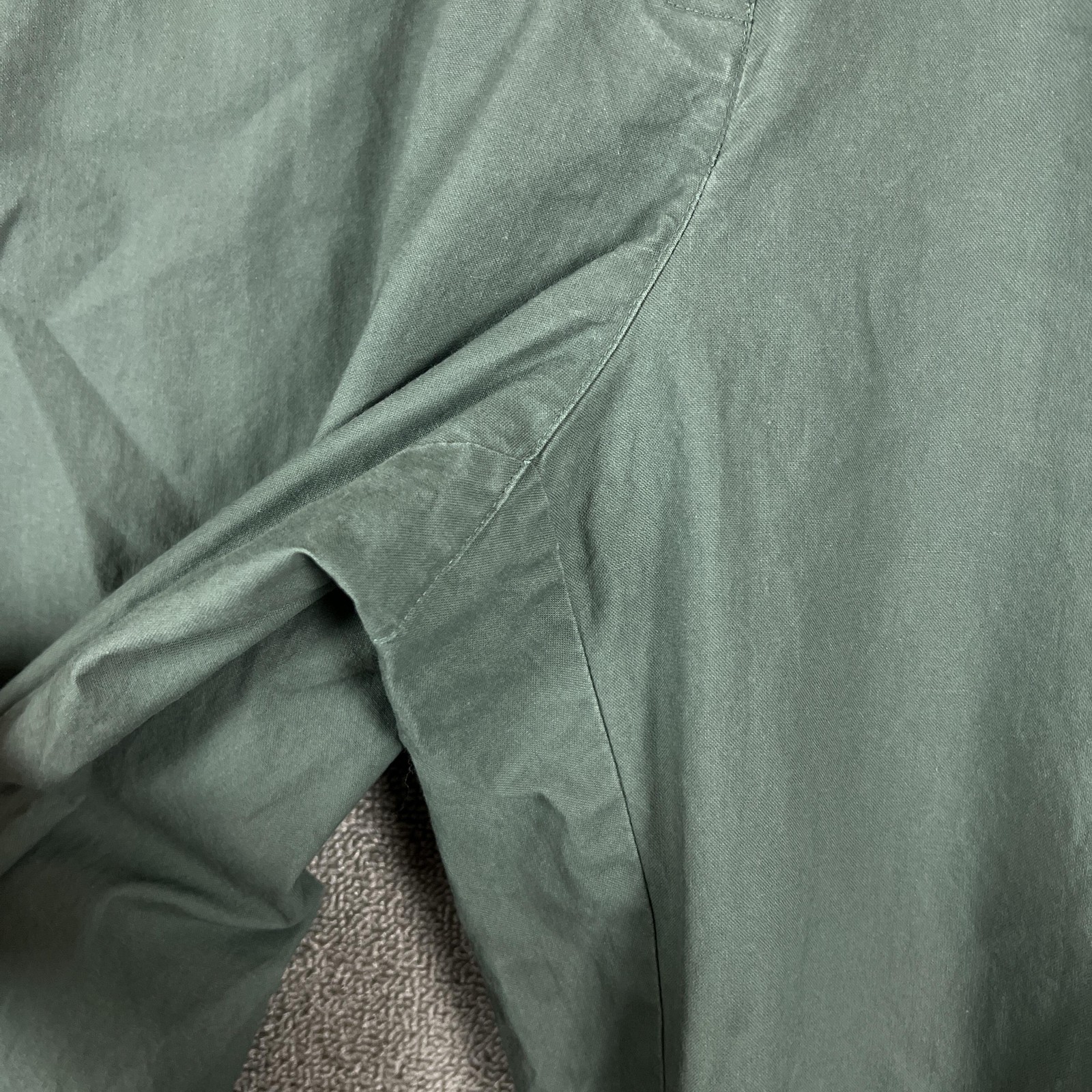 Eileen Fisher Pants Womens XL Green Sailcloth Cropped Carpenter Utility