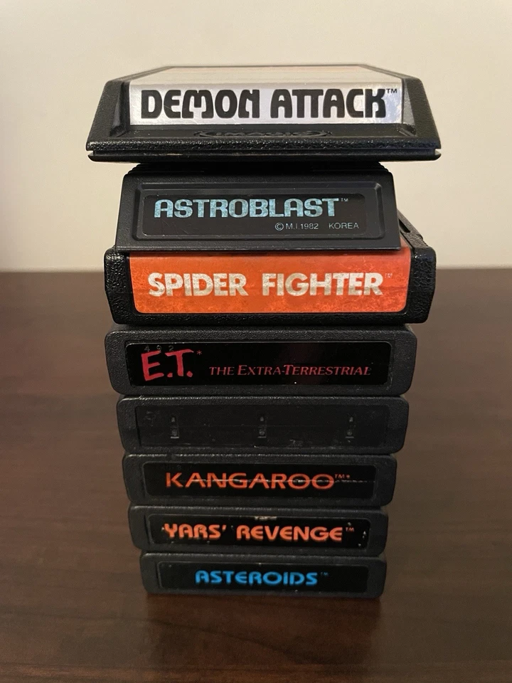 Lot of 8 Atari 2600 Video Games, Kangaroo, Yars' Revenge, Berzerk, Tested, READ! - Image 2 of 4