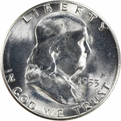 1953-S Franklin Half Dollar Choice BU Uncertified #727