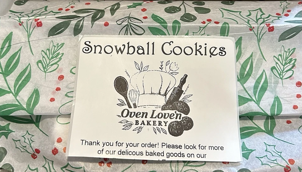 🎁Hecho en casa recién horneado a pedido 1 docena deliciosa bola de nieve con nueces galletas🎁 Foto 3 de 4