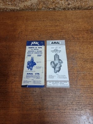 2 x Amal Vergaser Hinweise & Tipps Oldtimer Motorrad Prospekt Prospekt 