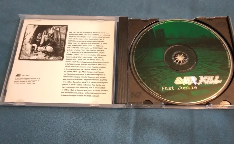 Overkill Fast Junkie Promo CD ( W.F.O. Death Angel Megadeth Slayer Anthrax) - Bild 3 von 3