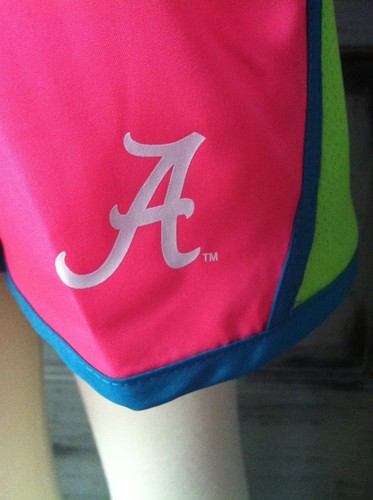 University of Alabama Youth Girls Neon Shorts by Colosseum - Picture 2 of 2