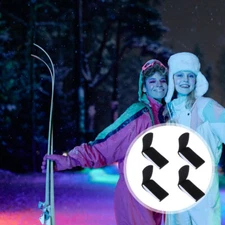 4PCS Black Snowboard Retainers Snowboard Durable Tape Ski Boot Carrier Strap