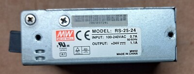1PCS Meanwell RS-25-24 25W24V1A AC to DC switching power Supply New