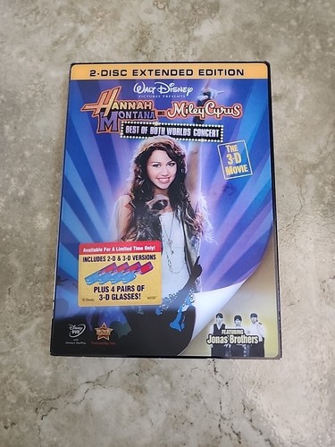 Hannah Montana Miley Cyrus Best of Both Worlds Concert DVD in 2D & 3D - NEW!