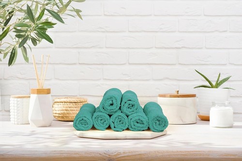 12x Face Cloth Towels 100% Egyptian Cotton Soft Flannels Wash Cloths 30x30cm - Picture 59 of 87