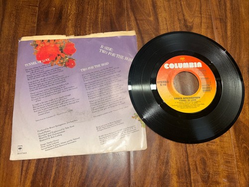 Bruce Springsteen : Tunnel Of Love/Two For The Road 45rpm Vinyl Record SINGLE T - Picture 2 of 2