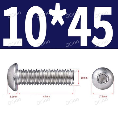 M2 - M10 Stainless Steel Button Head Socket Cap Screws A4, Metric ISO 7380 - Picture 107 of 111