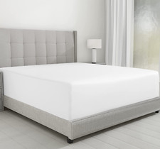 Luxury Queen Size Fitted Sheet Only - 100 Cotton, 600 Thread Count, Soft Deep P