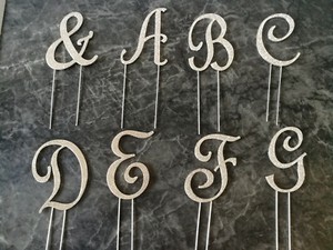 caketopper glitzer strass buchstaben 11 cm hoch top qualitat kuchenstecker ebay