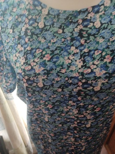 Ivicoer Puffer  Sleeve Top Floral Womens Size XL - Picture 2 of 6