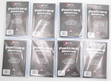 Lot of 8 BCW 2 Mil Clear Postcard Sleeves 3 11/16 x 5 3/4 (Total 800)