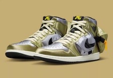 Air Jordan 1 High SP Utility Neutral Olive/Steel Grey Metallic Men’s 9 New