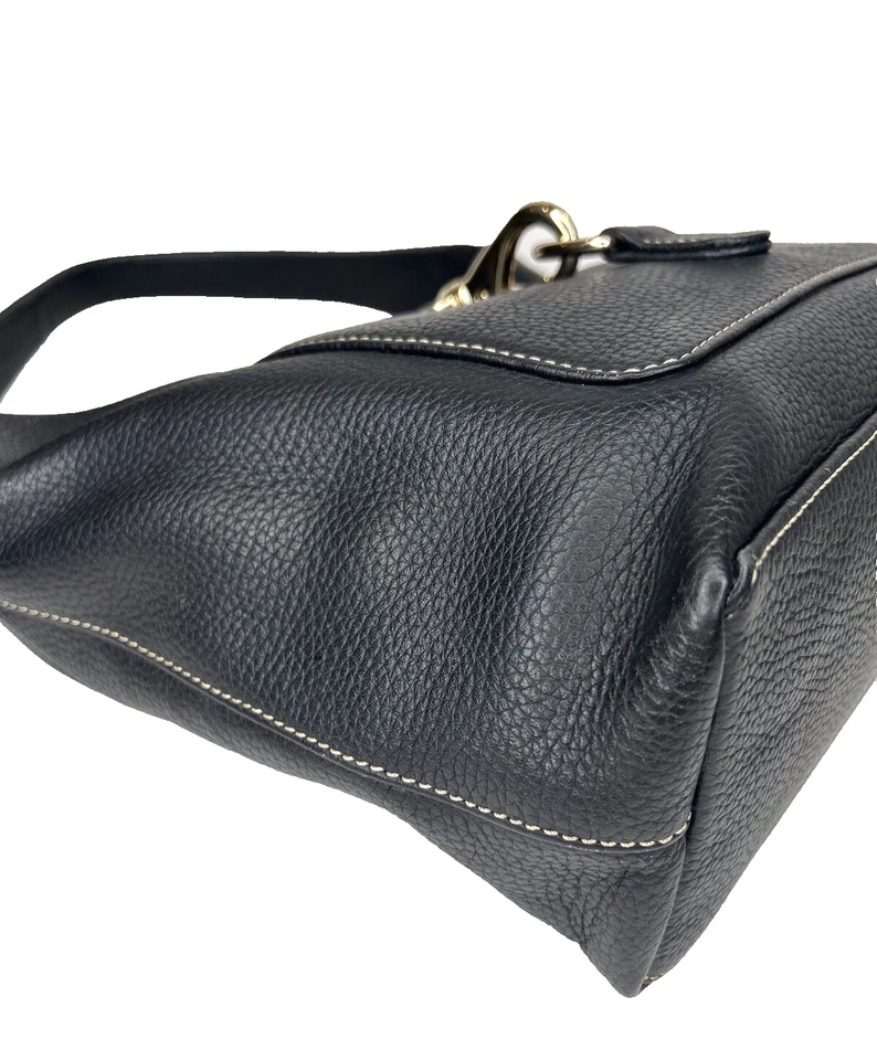 :Authentic DOONEY & BOURKE Pebble Grain Belvedere Black Hobo Shoulder Bag - Image 4 of 4